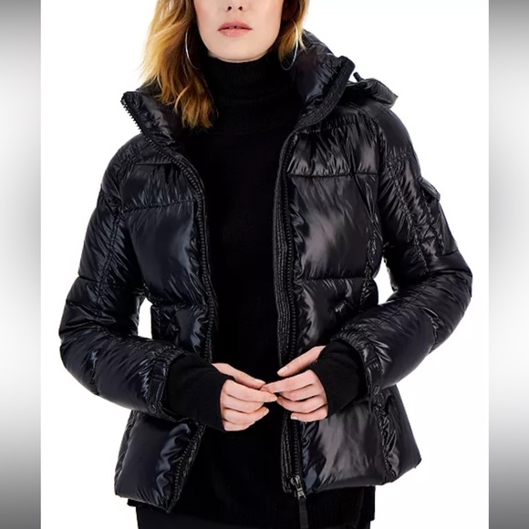 Kylie Jet Black Puffer Jacket S13 Size XL - Picture 1 of 4